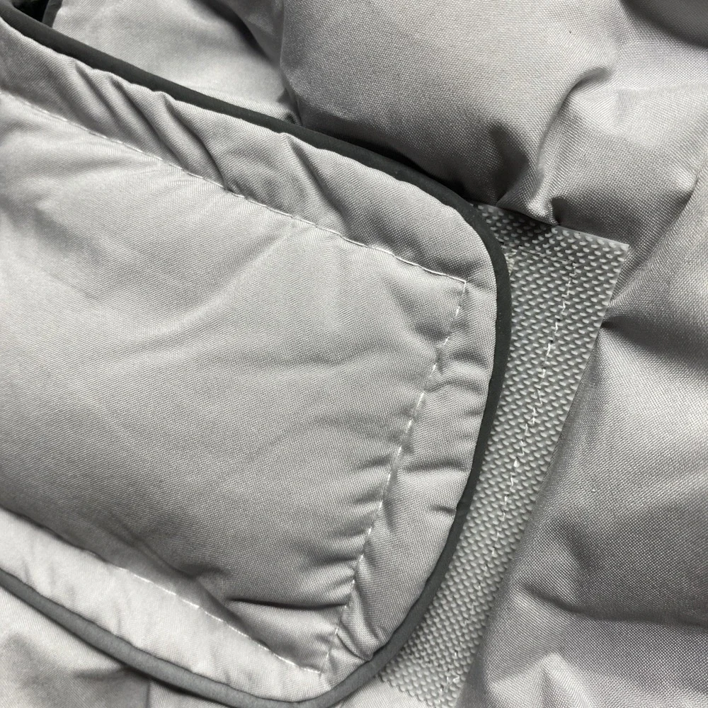 Silver Paw Dog Coat LARGE Light Gray Puffer Jacket Vest Quilted Insulated Warm